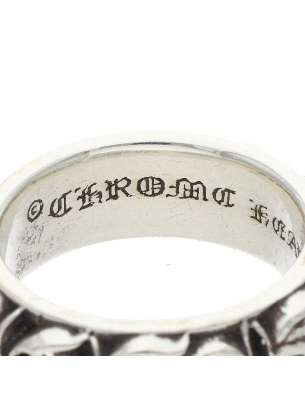 Chrome Hearts Etrnity Vine Band Eternity Silver Ring - Gem